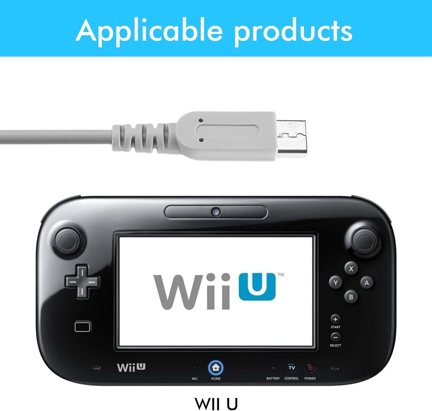 AC Power Supply Charging Adapter Cable Charger For Nintendo Wii U GamePad Lot