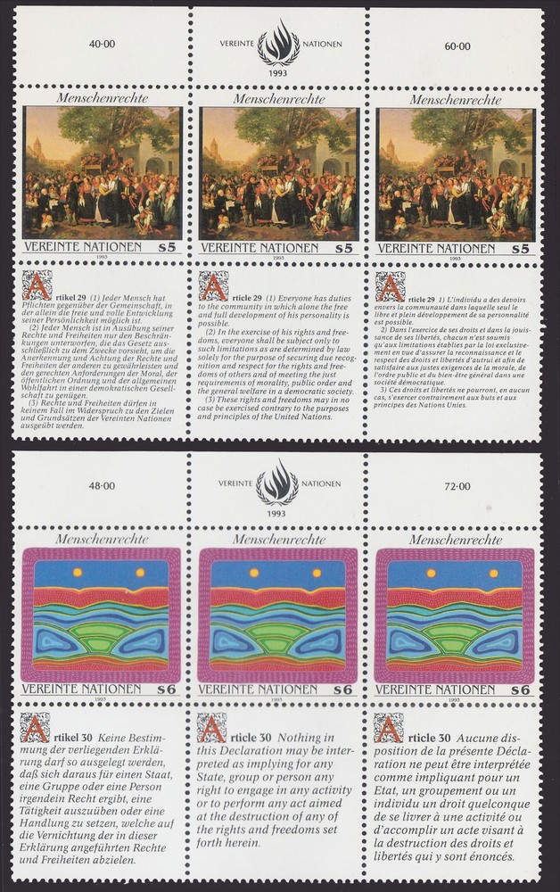 United Nations Vienna Scott 150-151 Mint never hinged.