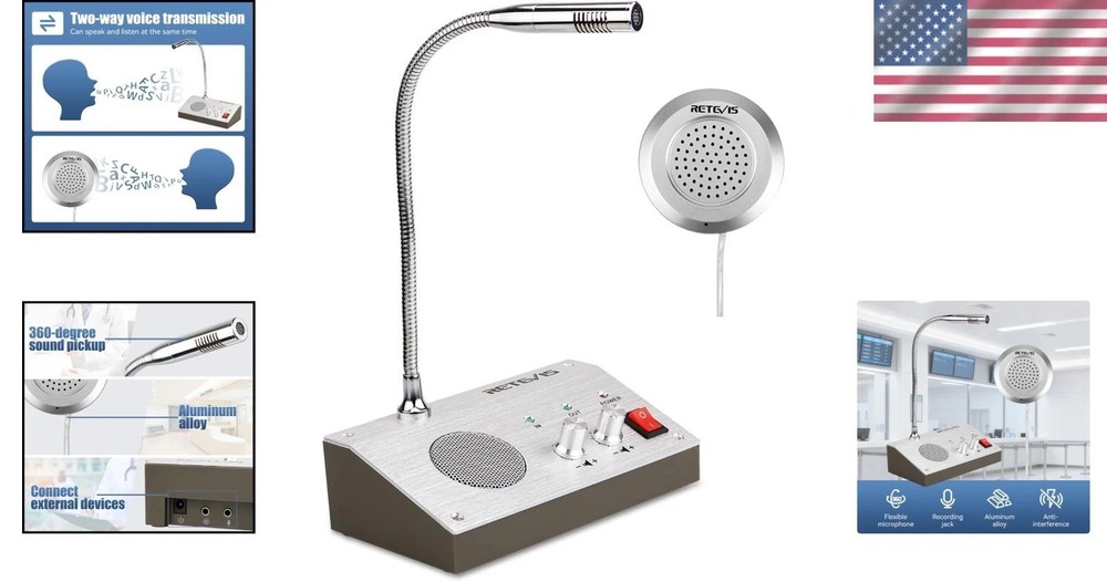 High Sensitivity RT-9908 Window Speaker Intercom - Ideal for Restaurants & Banks