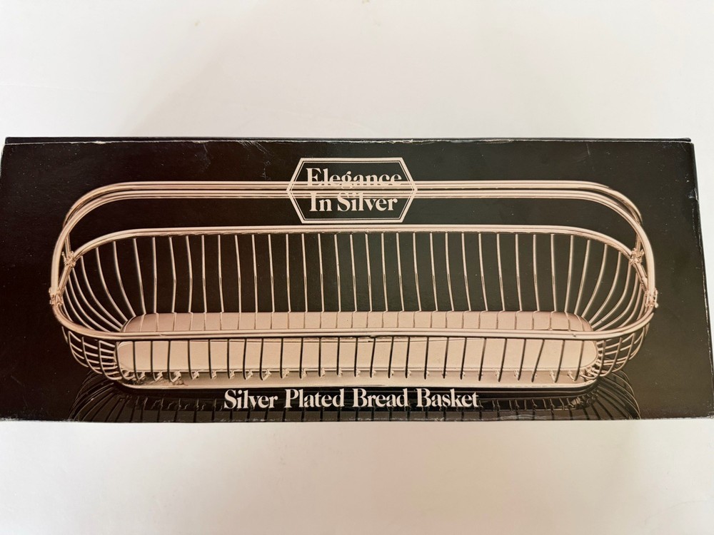 Dual Handle Silver Plated Bread Basket Elegance In Silver Tea Party Bridal