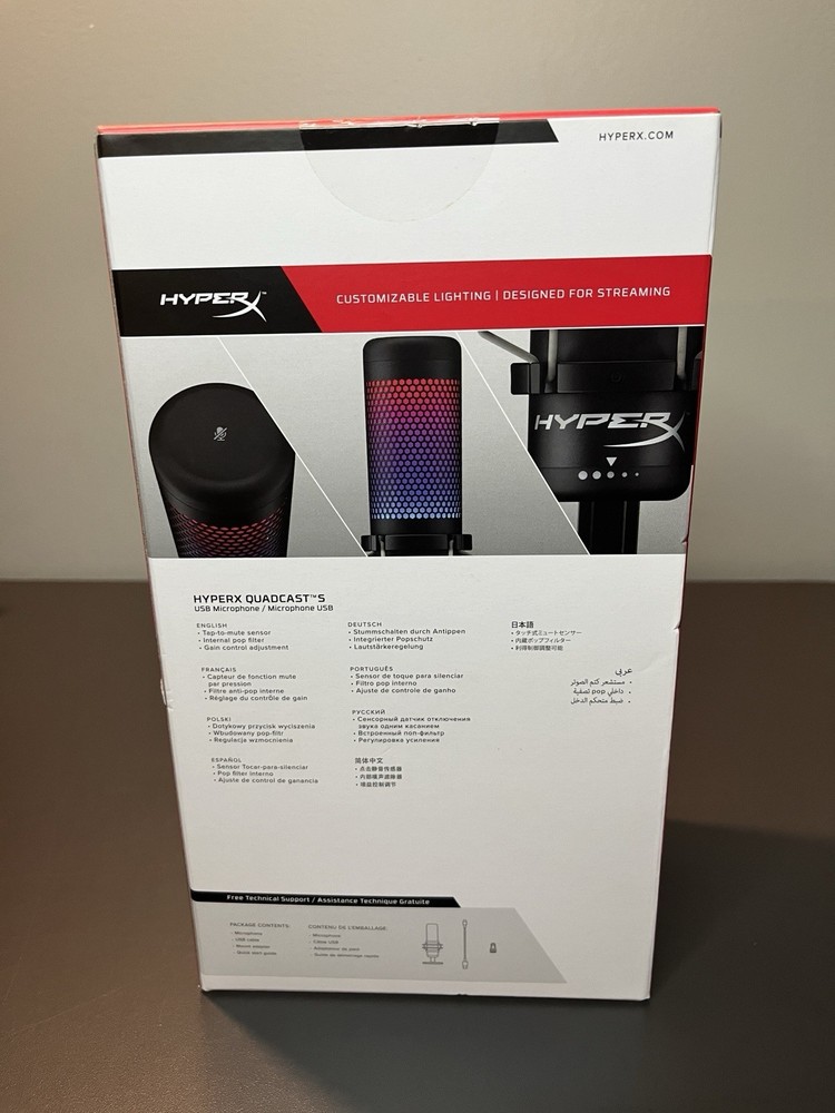 HyperX Quadcast S RGB USB Black For PC, Mac, PS5