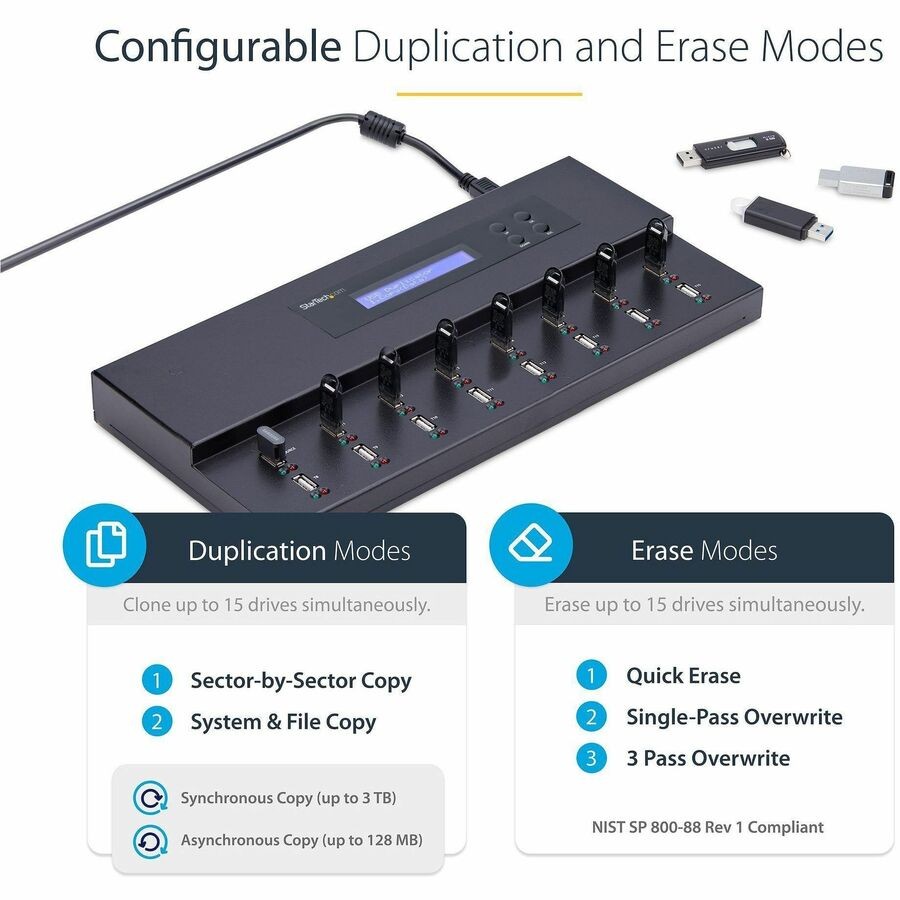 StarTech USBDUPE115 1:15 USB Duplicator & Eraser