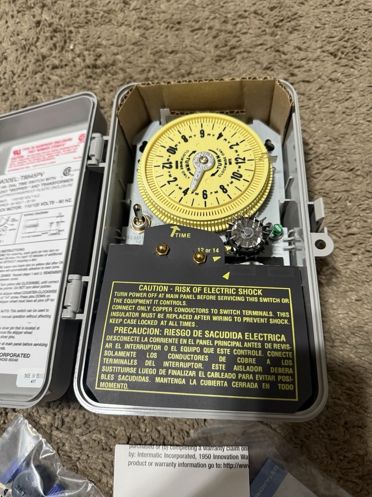 Intermatic T8845PV Mechanical Cycle & Irrigation Timer Switch 125-Volt/24-Volt