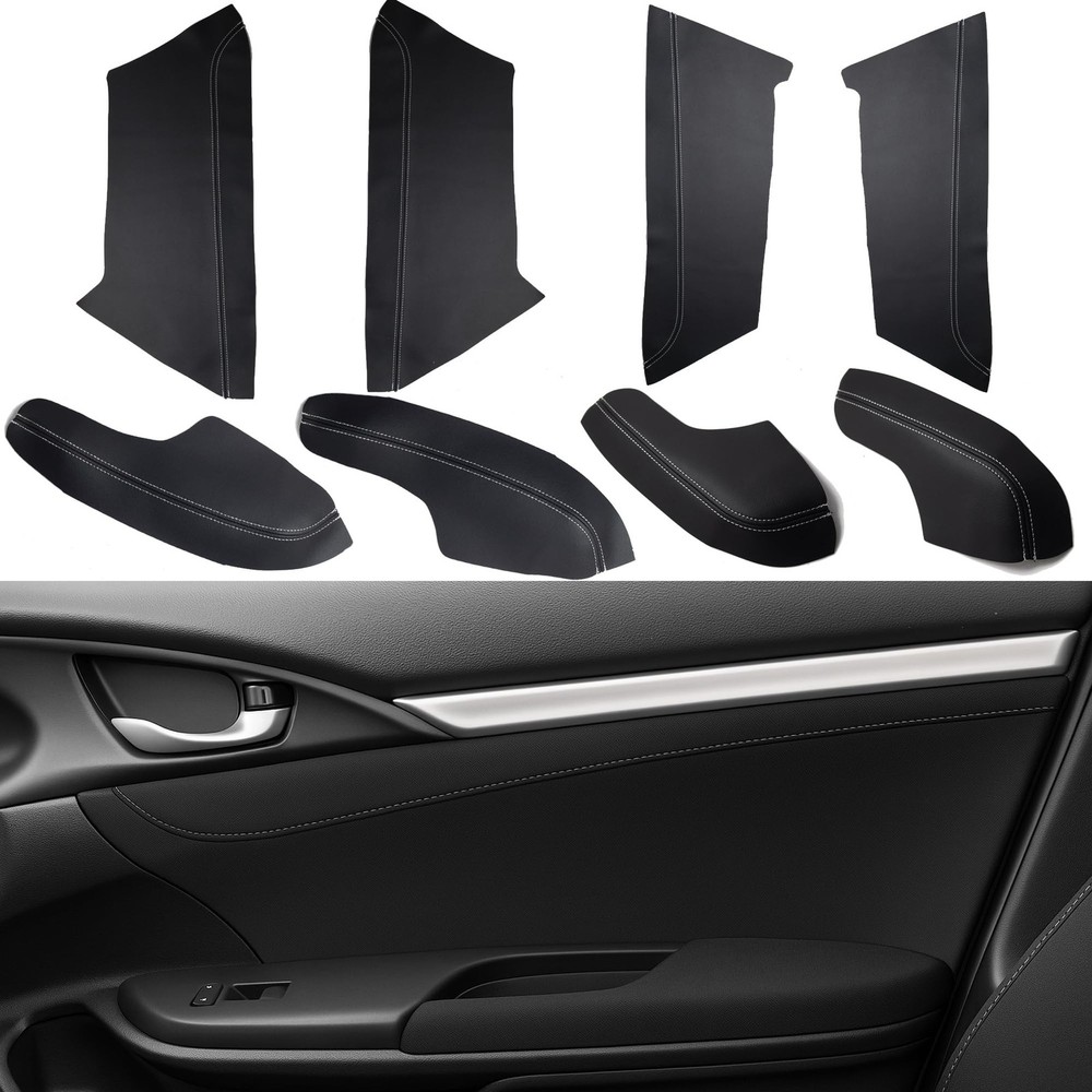 Door Armrest Covers Leather Wrap for Honda Civic 2016-2021 10th Gen – Anti