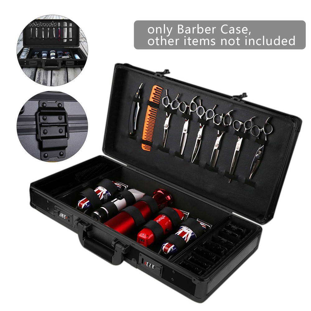 Black Barber Case, Barber Carrying Case, Professional Barber Case