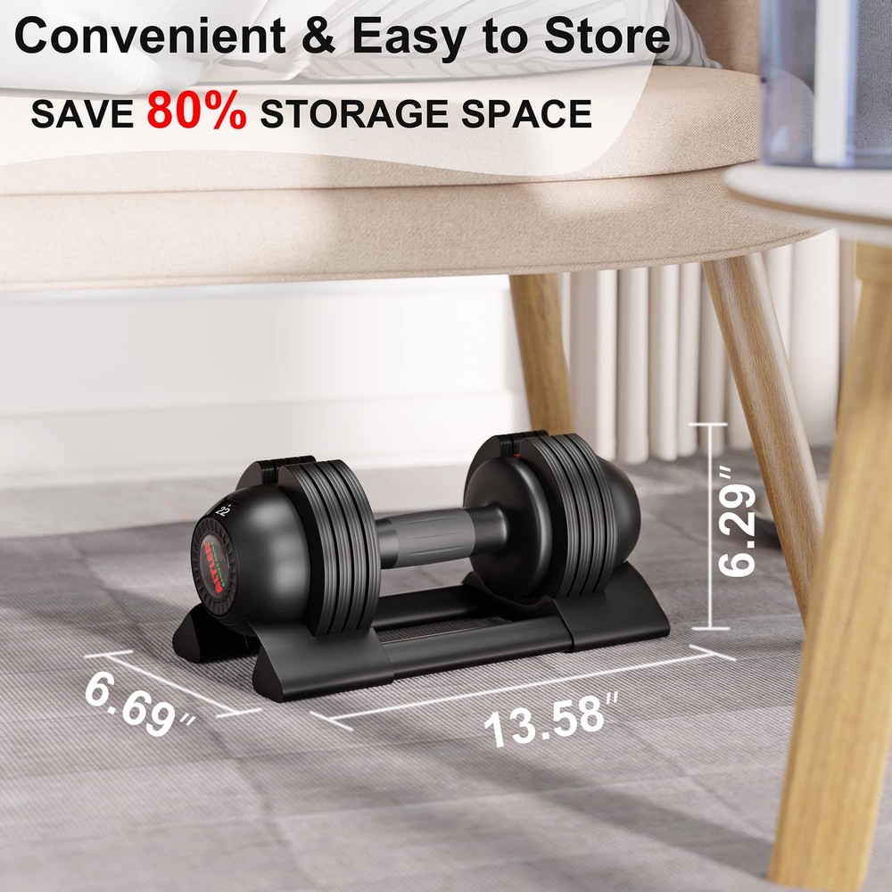 Adjustable Dumbbell Set 22lbs pair adjustable dumbbell- Perfect for Strength ...
