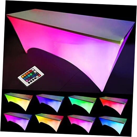 Pack Glow 6FT Fitted Tablecloth, Folding Table Cloth, Rectangle Spandex 2