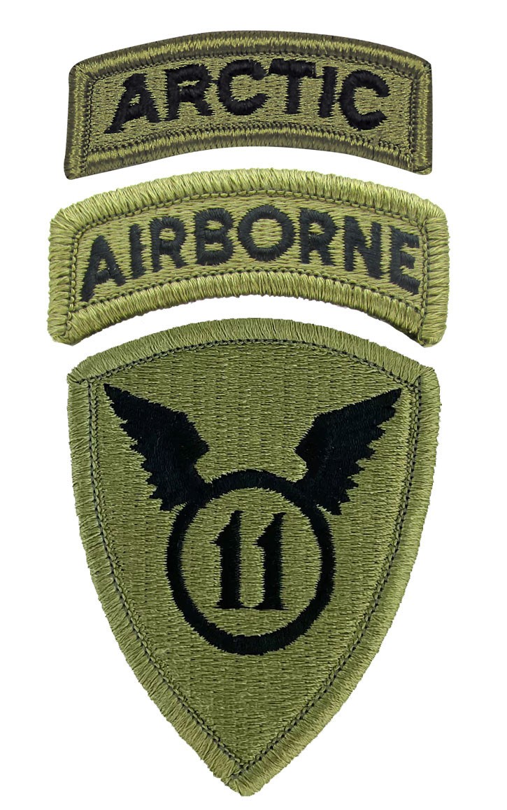 11th Airborne Division OCP Patch with Airborne & Arctic Tabs-Veteran Owned