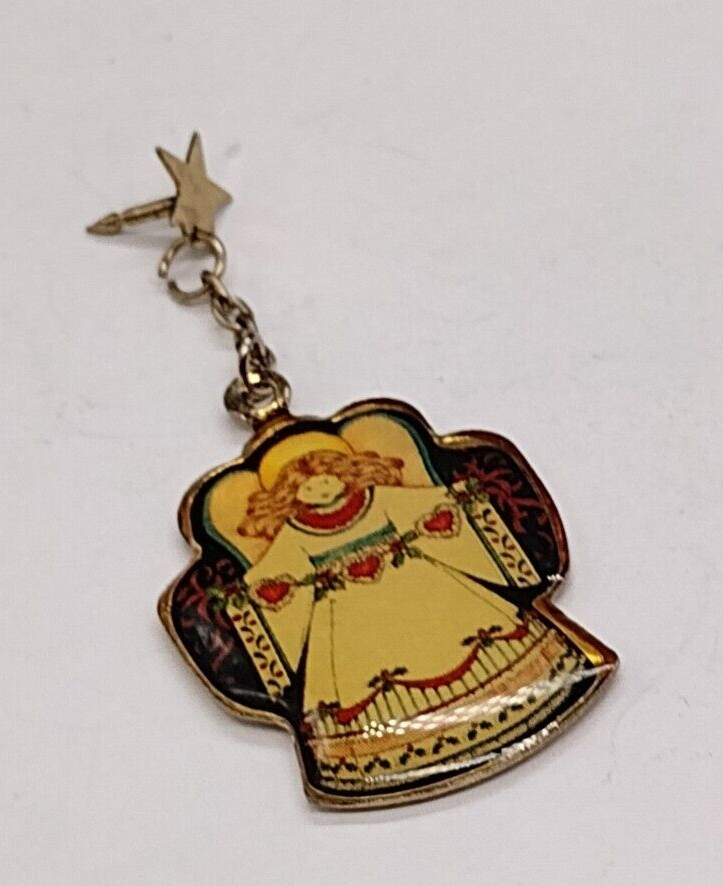 Multicolor Angel Hearts Star Dangle Charm Pin