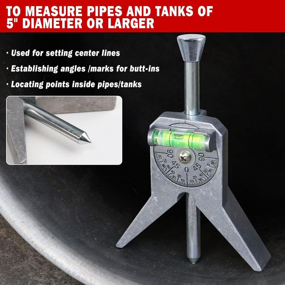 Pipe Center Finder, Pipefitter Tools W/Centering Head, Pipe Fitting Tools Center