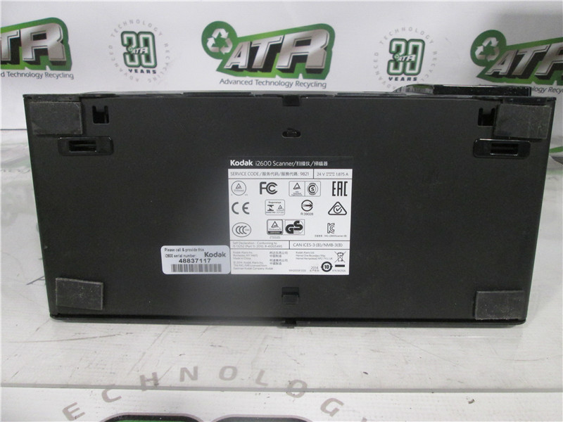 Kodak i2600 Scanner Desktop Document Imaging Device Tested No Cables