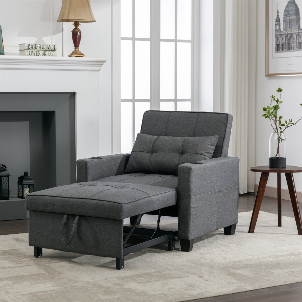 Convertible Sleeper Sofa Bed 3in1 Multi-Functional Folding Sofa Bed w/ USB Port