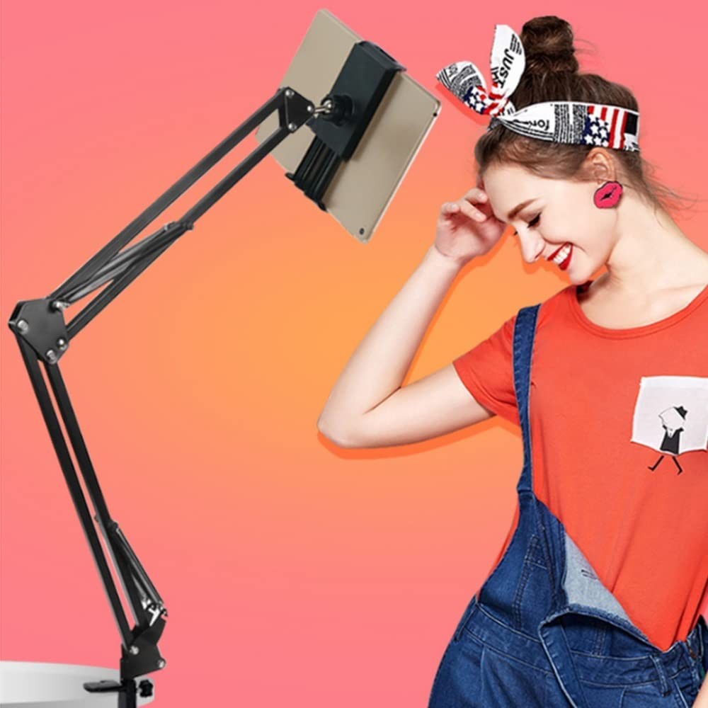 360° Rotation Adjustable Bed Mount Foldable Bracket for 4.72"-7.08" Phone&Tablet