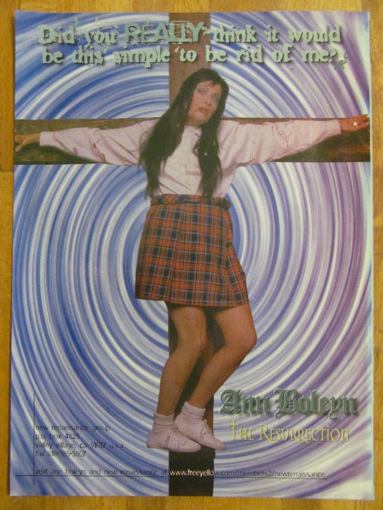 Ann Boleyn, The Resurrection, Full Page Promotional Ad