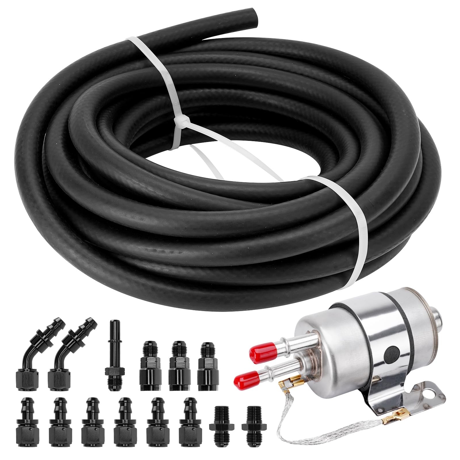 6AN Fuel Line Kit with LS Swap Fuel Filter Regulator 58PSI 6AN EFI Fuel Hose