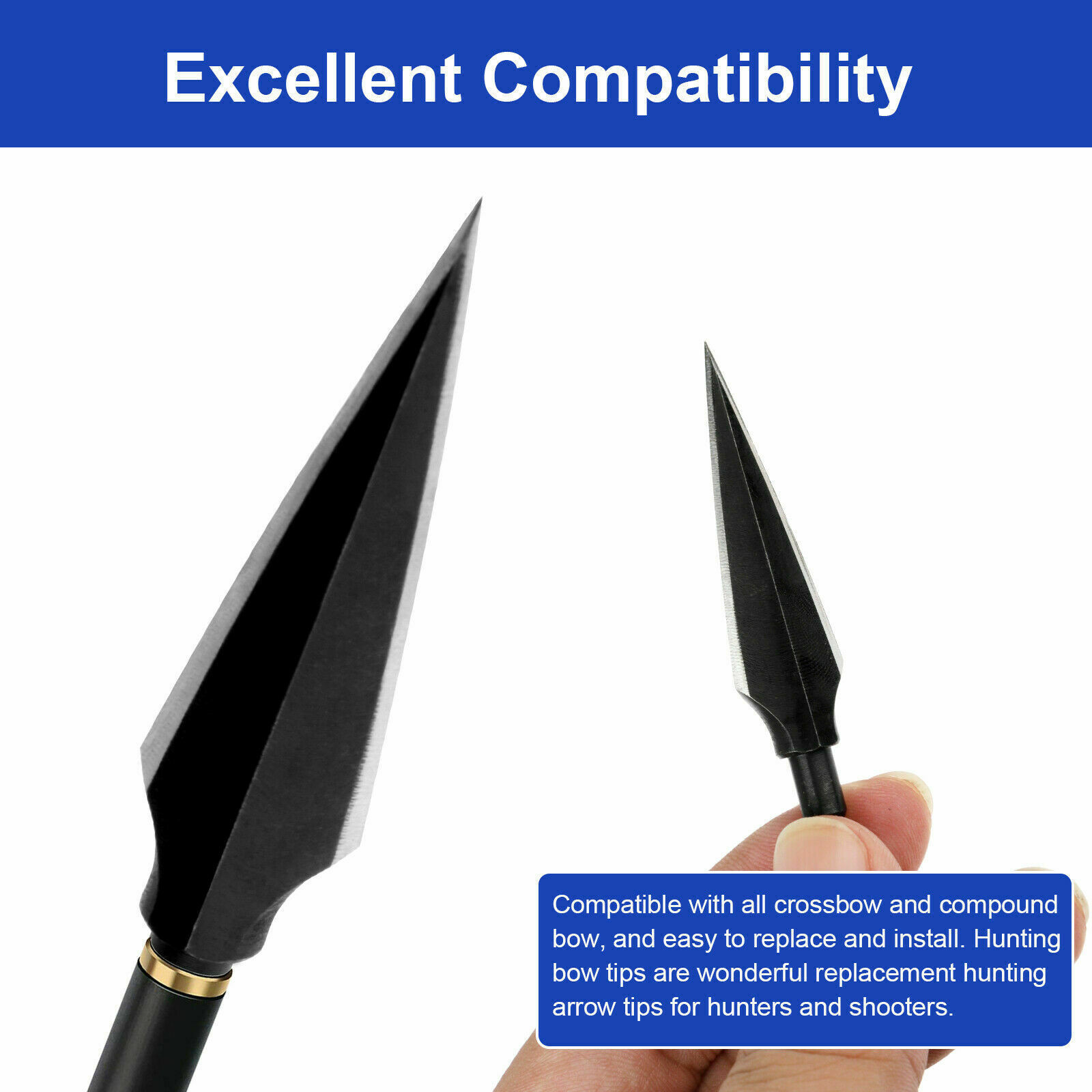 12Pcs 150 Grain 2 Blade Broadheads Arrowhead for Compound Bow Crossbow Hunting