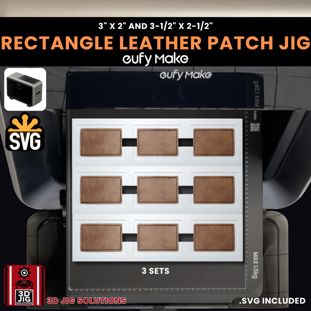 EufyMake E1 Jig | Rectangle Hat Patch UV Printer Fixture, UV Printing Alignment