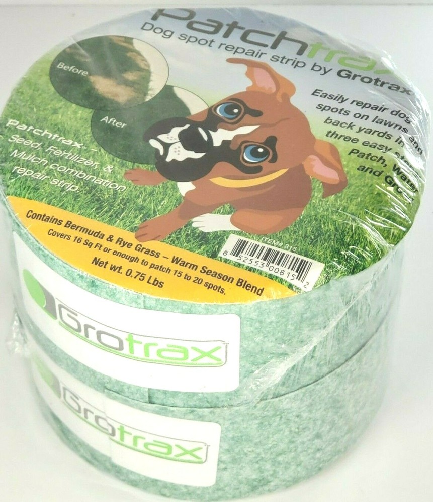 2 Rolls - PatchTrax Grass Bare Spot Patch, Lawn Repair Patch On A Roll