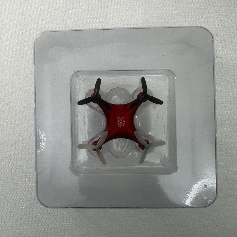 Propel Atom 1.0 Mini Drone with Remote Controller – Red – Untested – No Charger