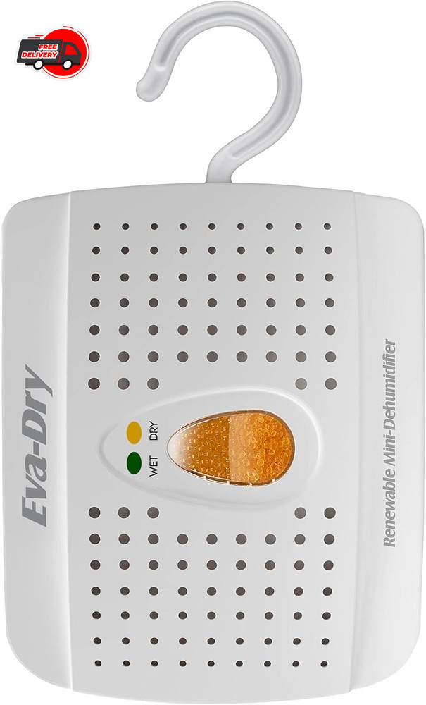 Eva-dry Wireless Mini Dehumidifier, White (E-333)