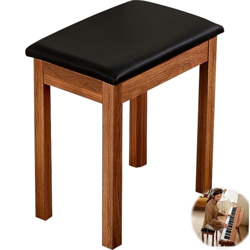 Piano Bench,Solid Keyboard Stool with Comfortable and Practical bench Wood