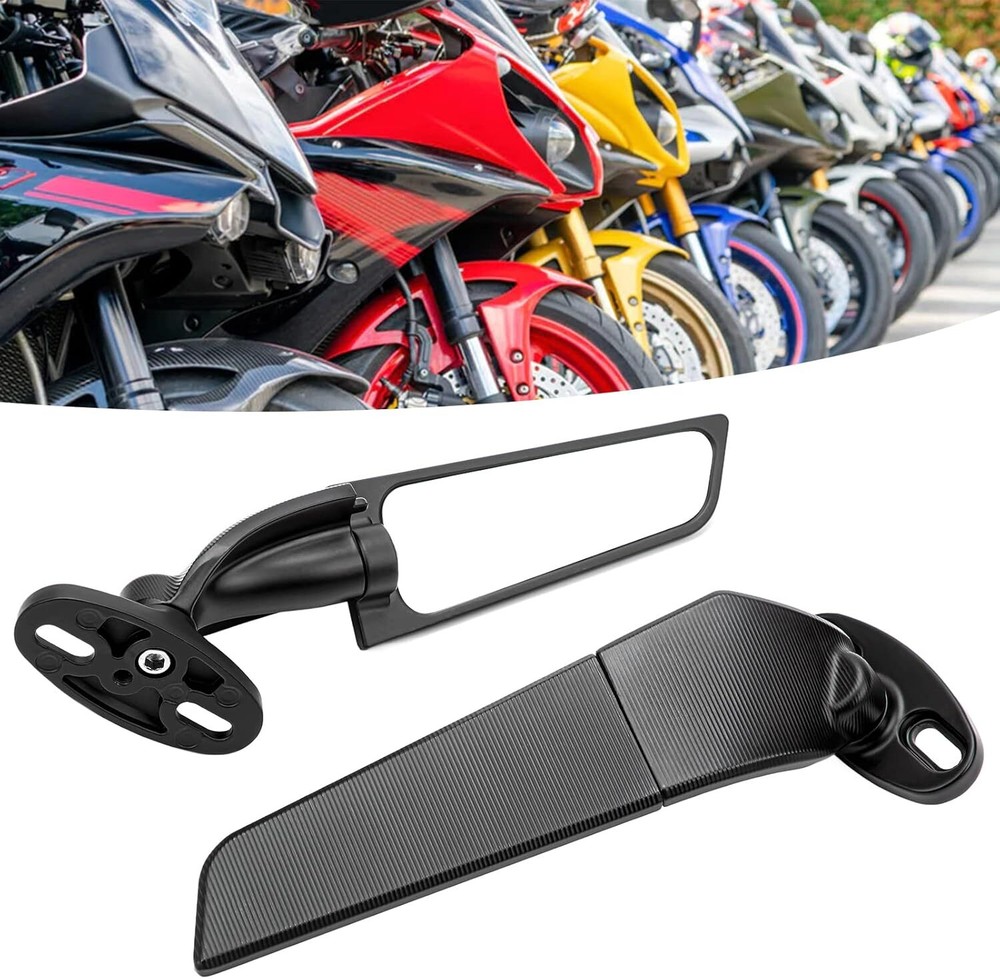 2Pcs Motorcycle Modified Rearview Mirror Adjustable Rotating Universal Mirrors