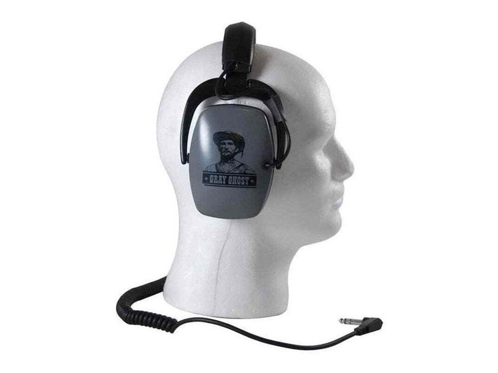 DetectorPRO Gray Ghost Deep Woods Headphones with 1/4" Angle Plug