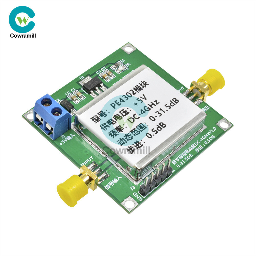 PE4302 Digital Programmable Step Attenuator Module DC 4GHZ 0-31.5DB 0.5dB RF