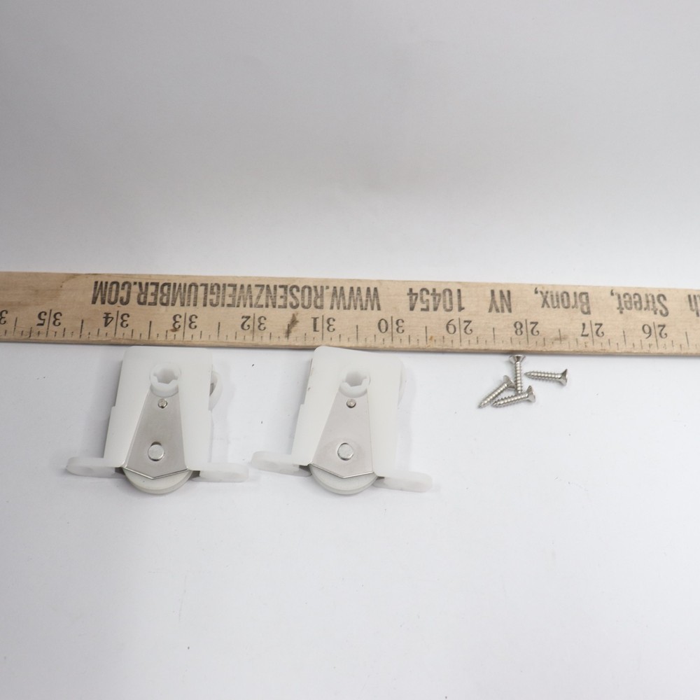 (2-Pk) Sliding Screen Door Roller Plastic White