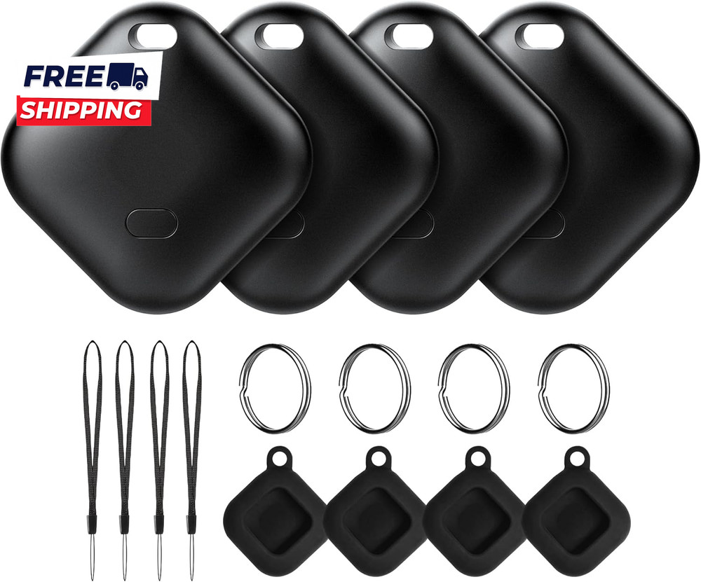 Air Tracker Tag for Android Tags 4 Pack Luggage Tracker with 4 Case Works