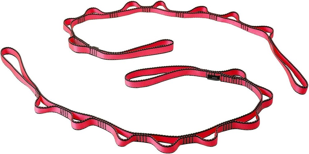 2pcs Adjustable Daisy Chains 23KN Strong Climbing Strap Nylon Red