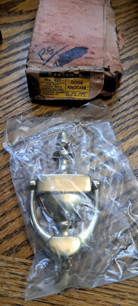 VINTAGE BALDWIN BRASS 4'' DOORKNOCKER #331