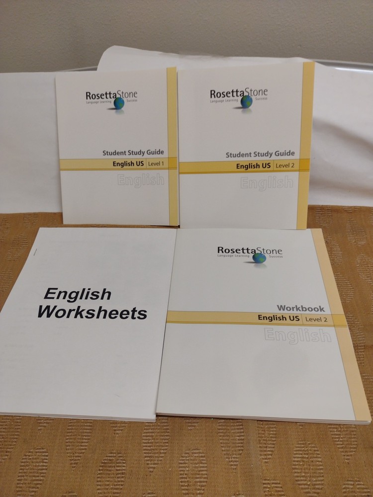 RosettaStone English  US Level 1-2 Language Learning Study Guides Worksheets