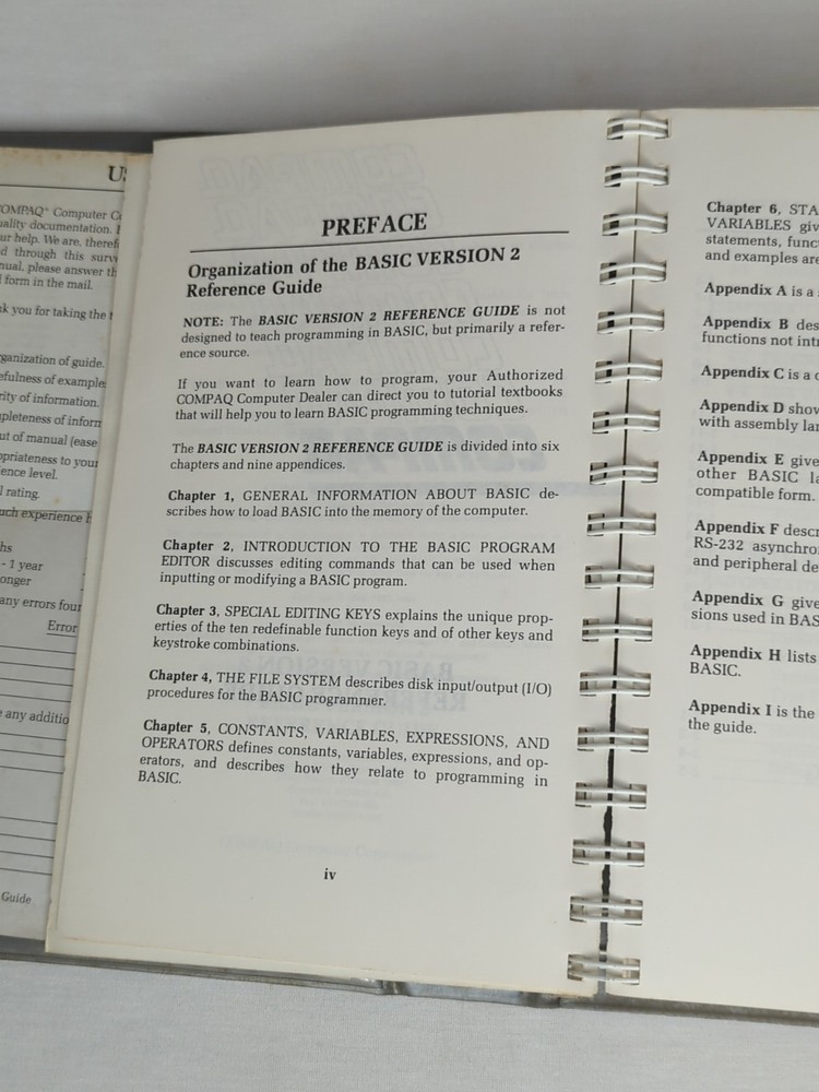 Compaq Basic Version 2 Reference Guide 100632