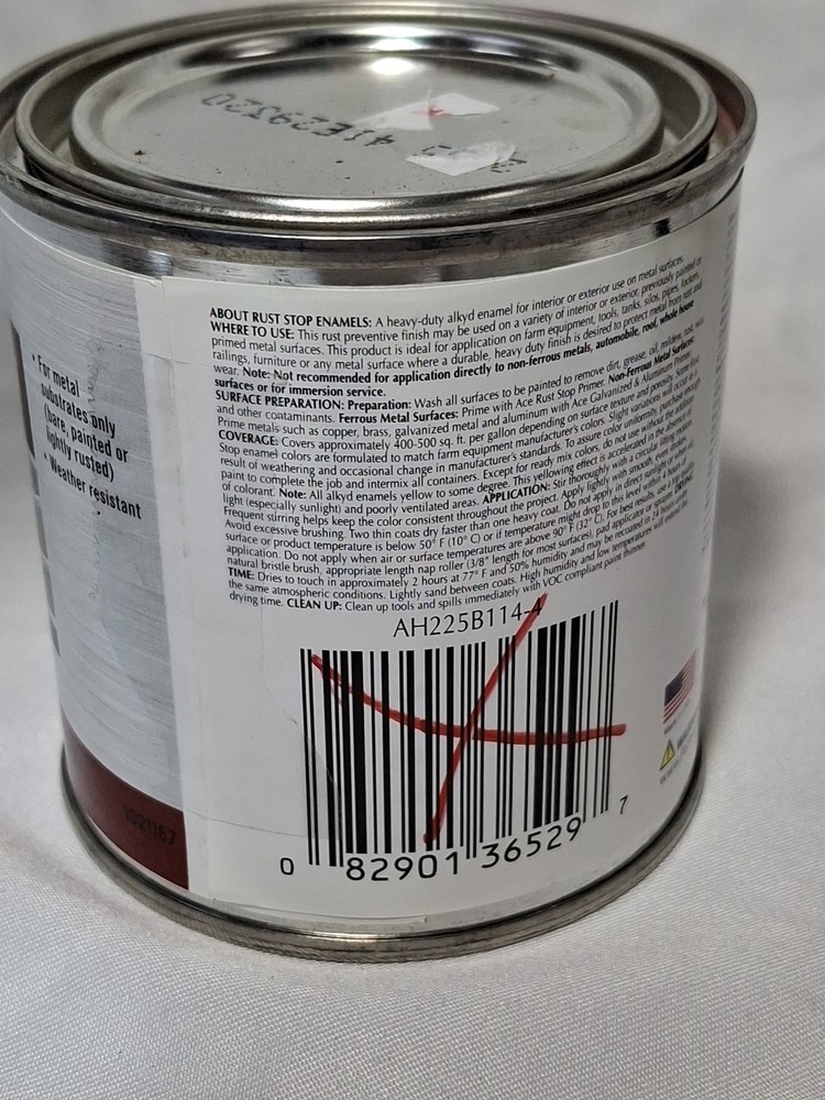 ACE RUST STOP Protective Enamel Paint Stops Rust, 8-Oz, Regal RED Oil-Based