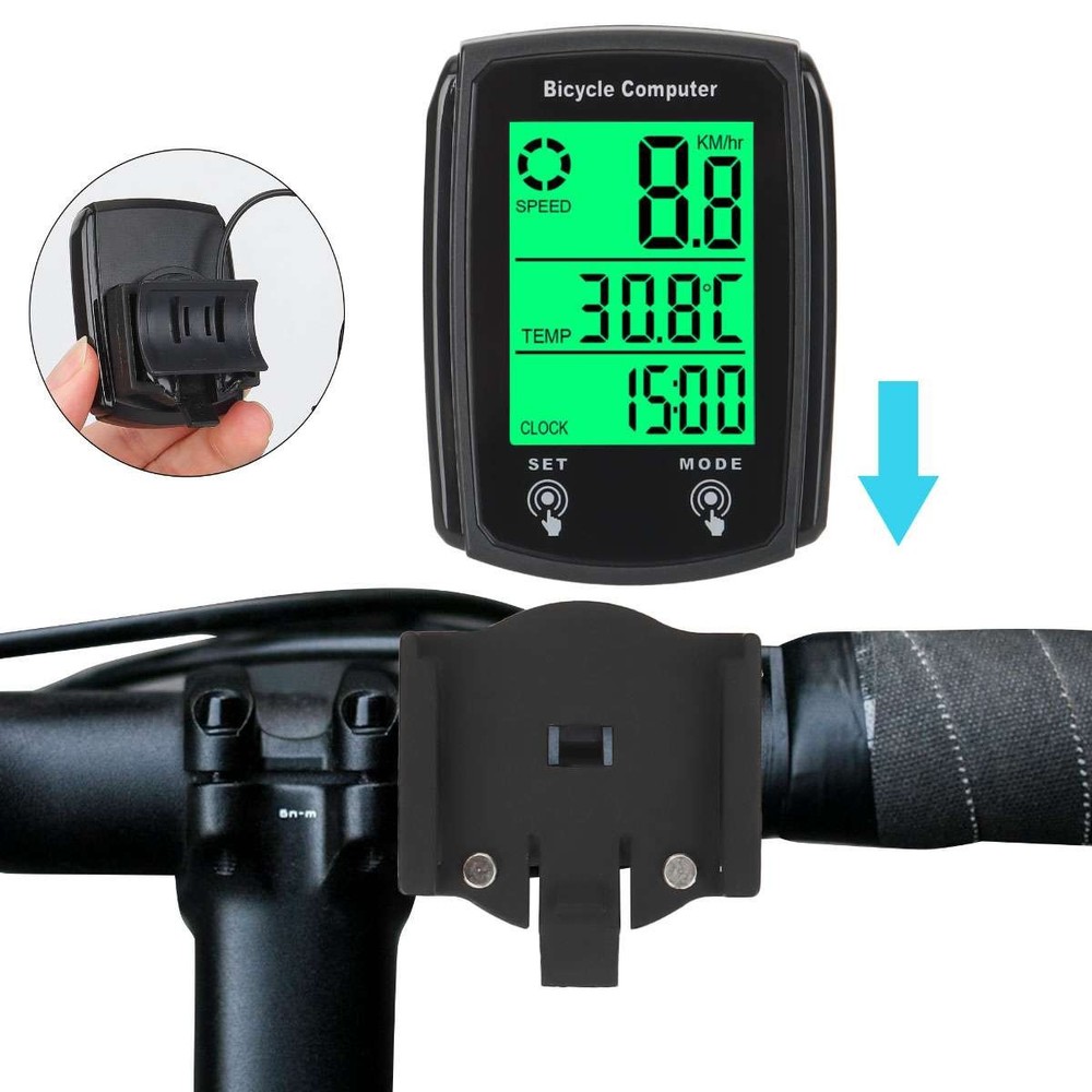 Bike Bicycle Speedometer Cycle Digital Odometer Computer Waterproof LCD