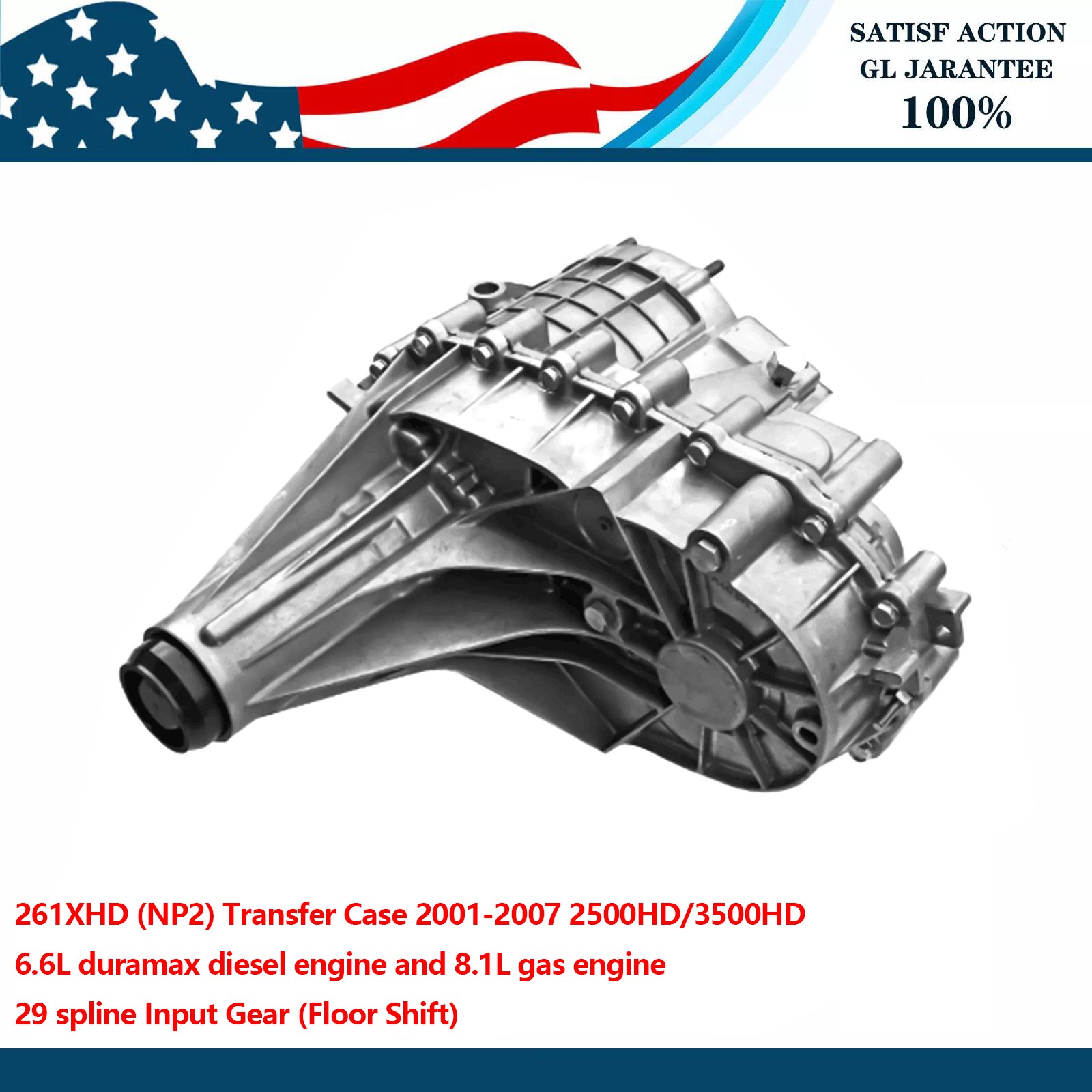 NP261XHD Transfer Case Assy for Chevy Silverado GMC Sierra 2500 HD Classic 2007