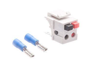 Dual Speaker Spring Clip Keystone White