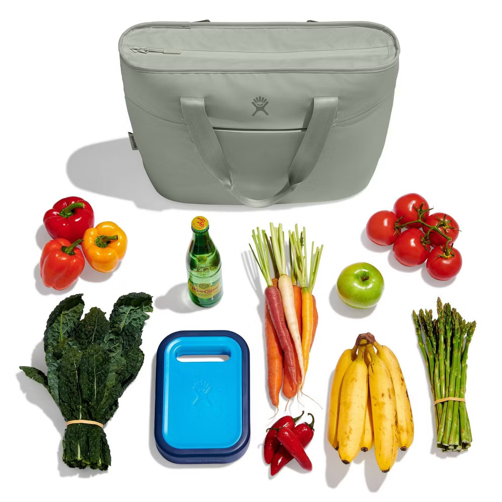 Hydro Flask 20 Liter Insulated Tote - Agave: Polyester Zip Cooler, Outside