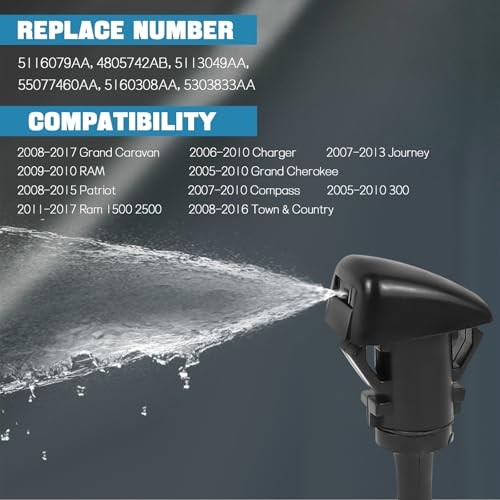 Windshield Washer Nozzles Kit, Windshield Washer Nozzles Hose Kit Replacement