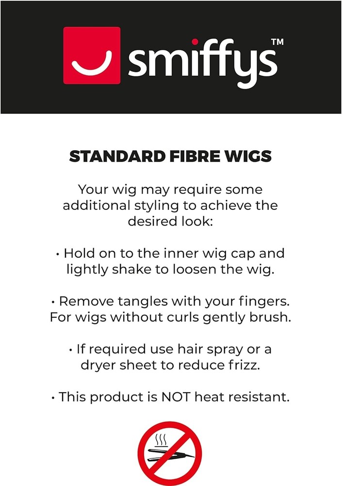 Smiffys Hard Rocker Wig, Brown