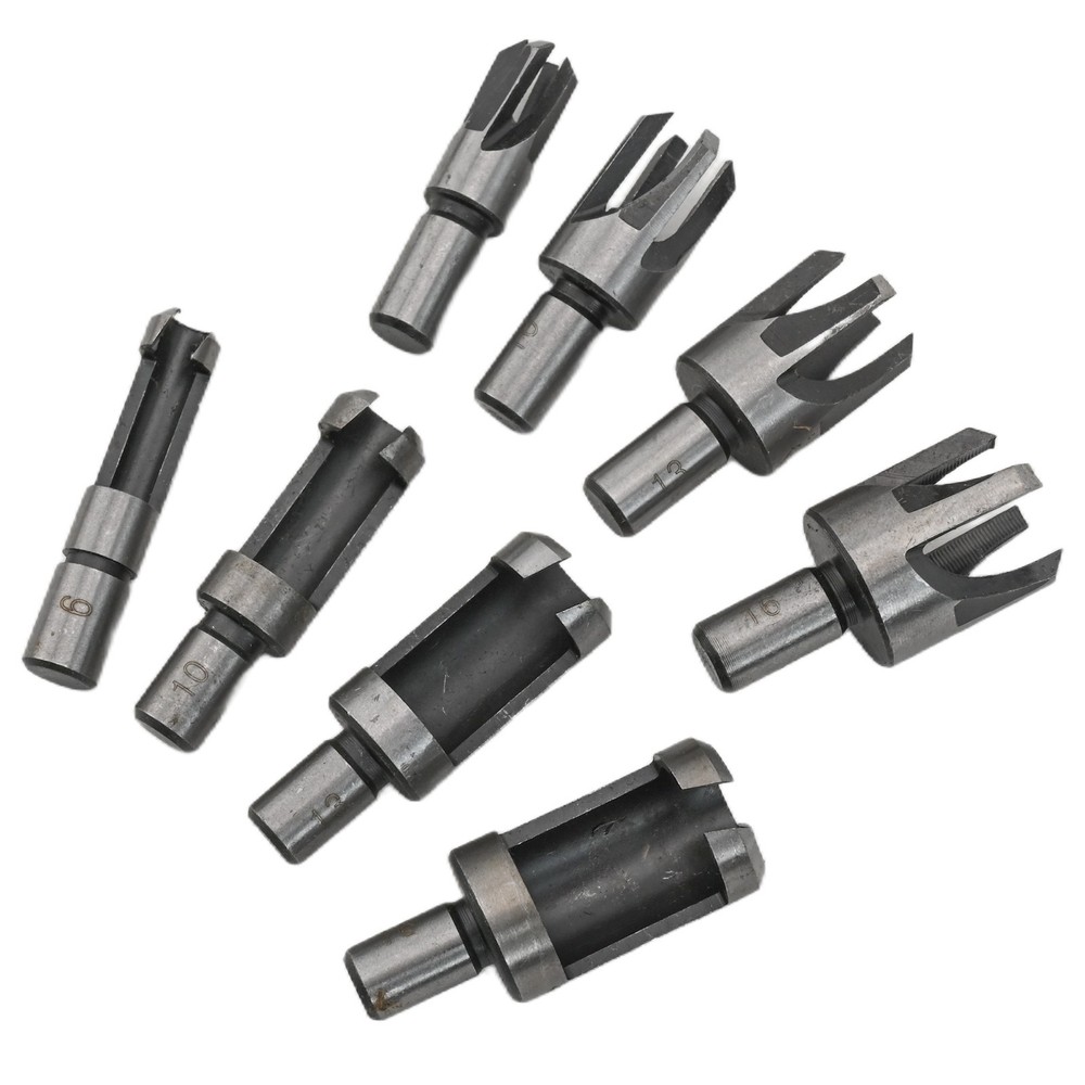High Performance Round Handle Dowel Drill Bits 8Pcs Set for Woodworking