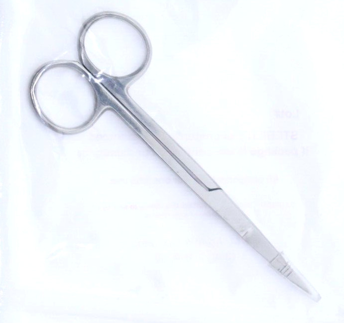 5-PACK / ADAMCO Iris Scissor Straight 4" Sharp - REF: 14-3335 - SEALED / STERILE