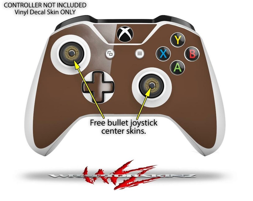 Skin XBOX One S Console Controller Solids Collection Chocolate Brown