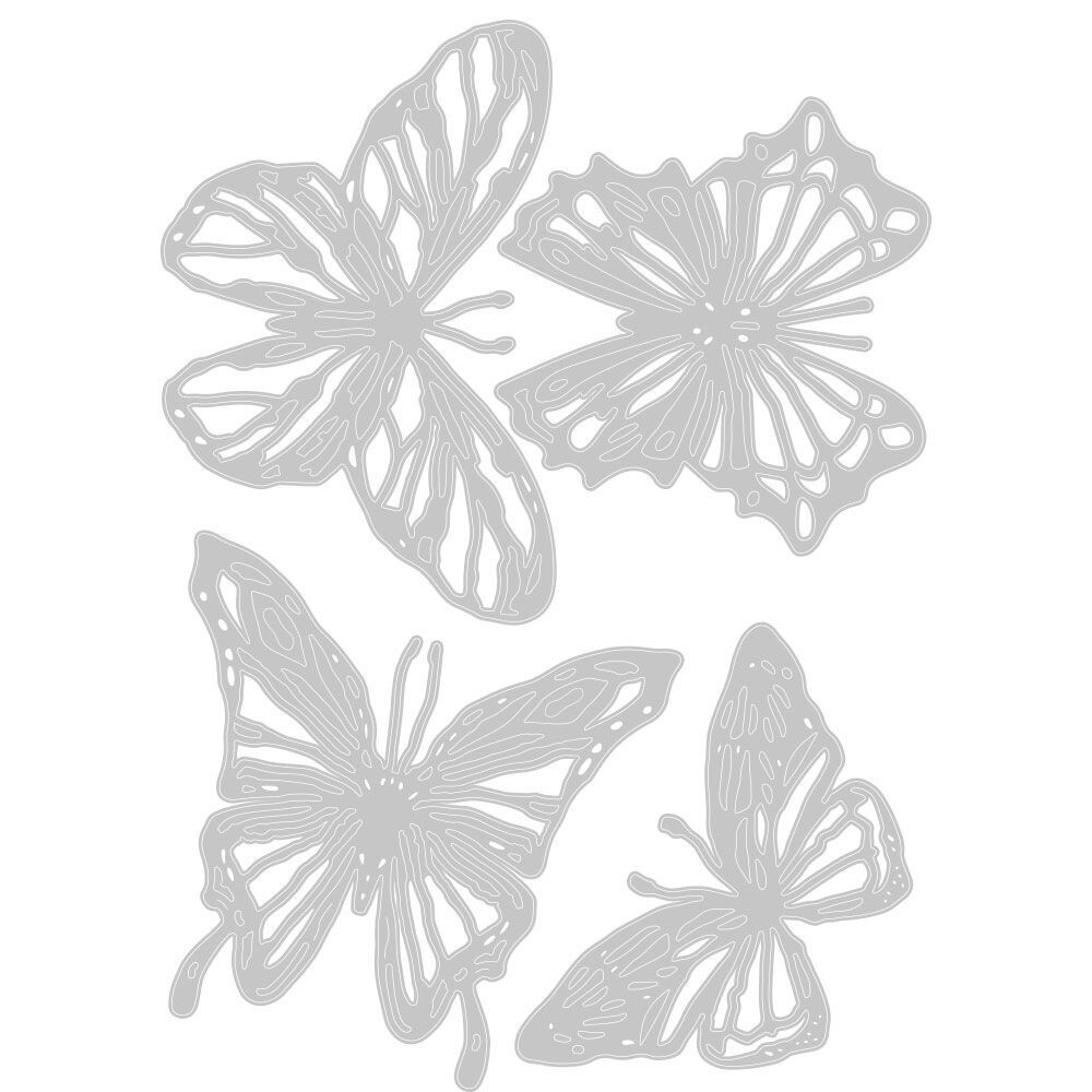 Sizzix Thinlits Scribbly Butterflies 4-PK set #664409 Retail $22.99 by Tim Holtz
