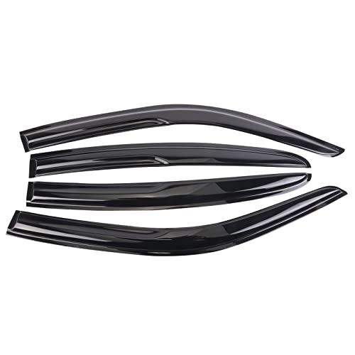 Smoke Black Outside Mount Window Visor Deflectors Rain 2011-2021 Dodge Charger