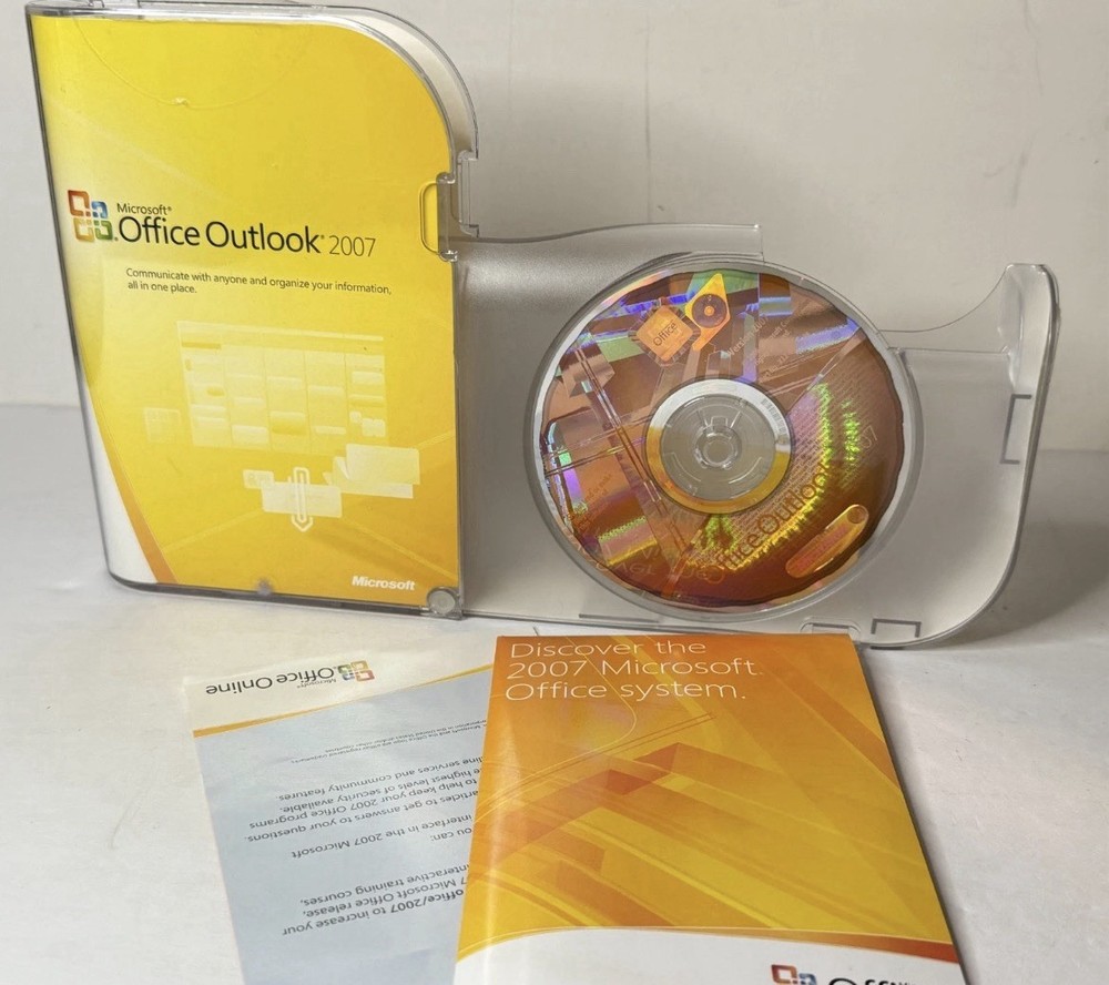 Microsoft Office Outlook 2007 Software Complete w/ Product Key OPEN BOX