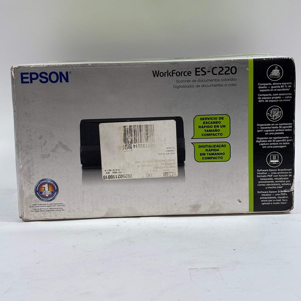 New Epson WorkForce ES-C220 Compact Color Document Scanner