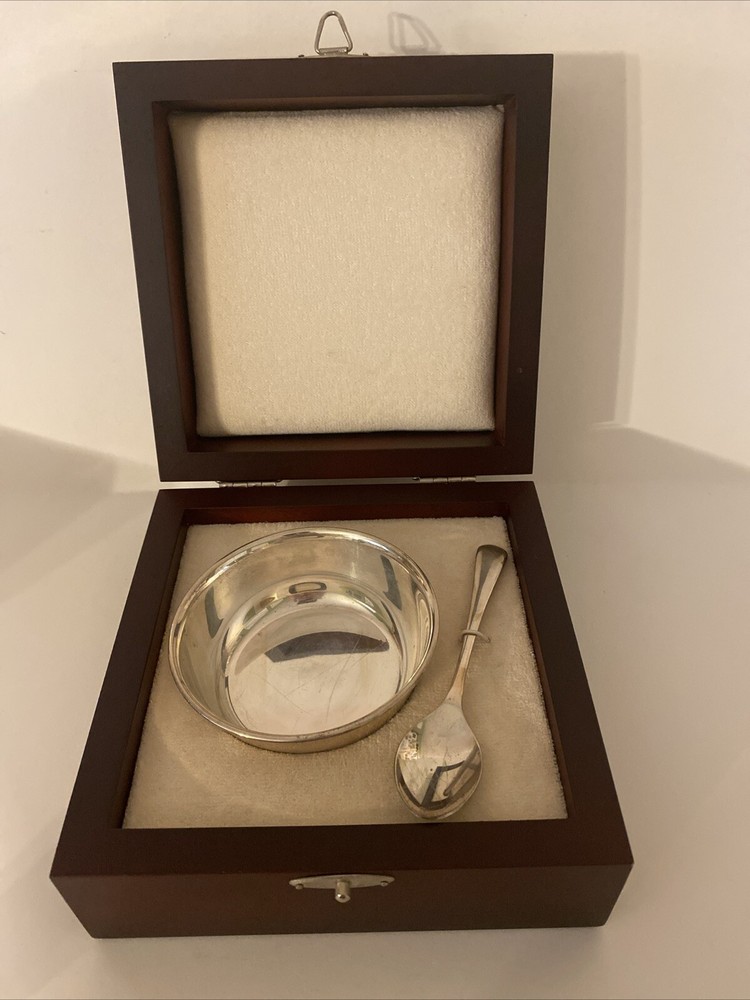 Carrs Solid Sterling Silver Bowl with Accompanying Solid SS Spoon #FS