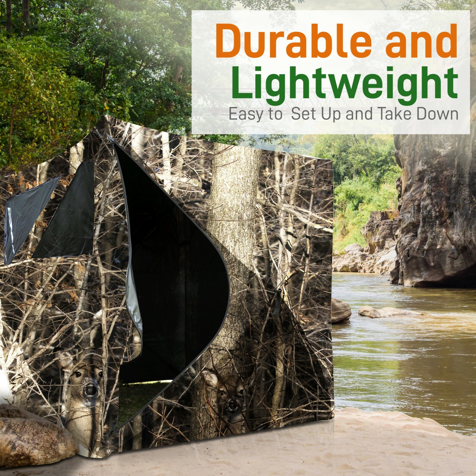 SereneLife SLHT49 Two Person Hub Blind Water Resistant Tent